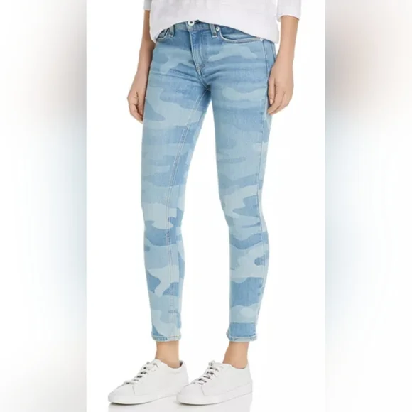 Rag & Bone Cate Midrise Ankle Skinny In Faded Camo Size 25 - Picture 9 of 9